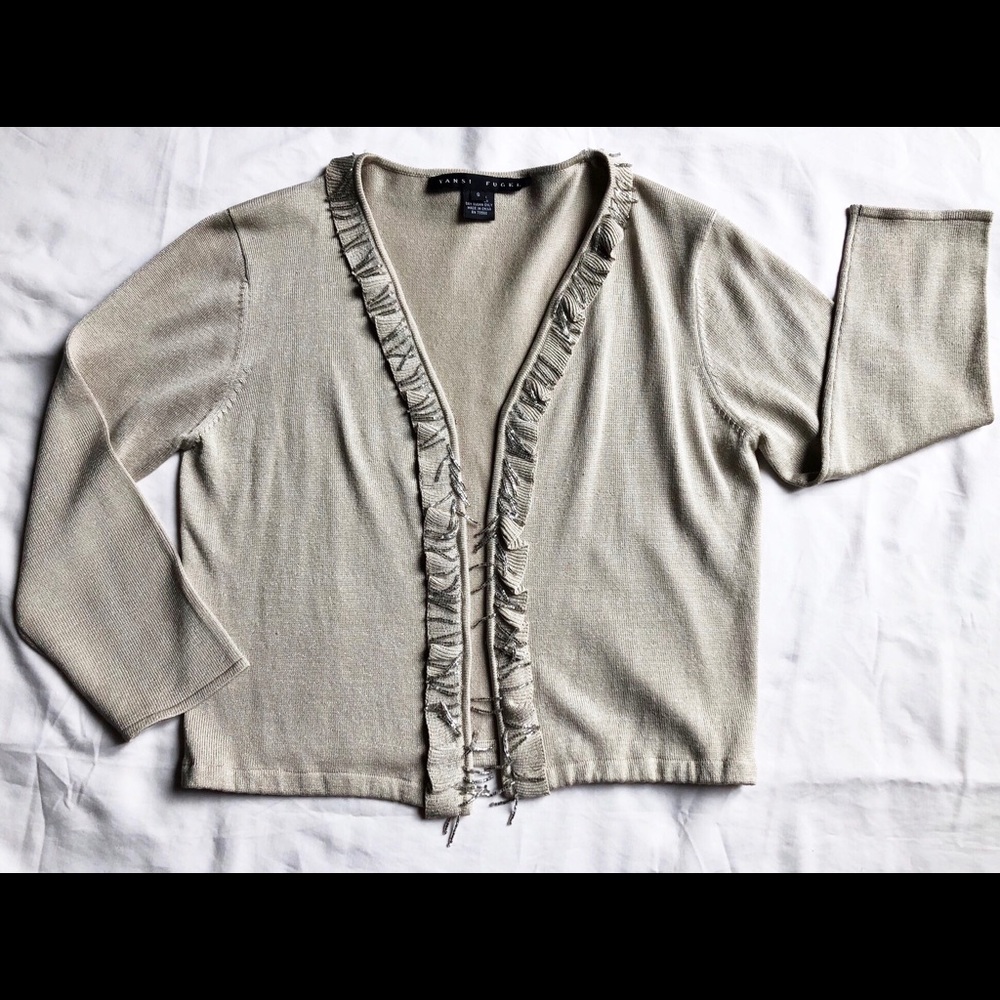 Cream Sweater w/ Shimmer Detail